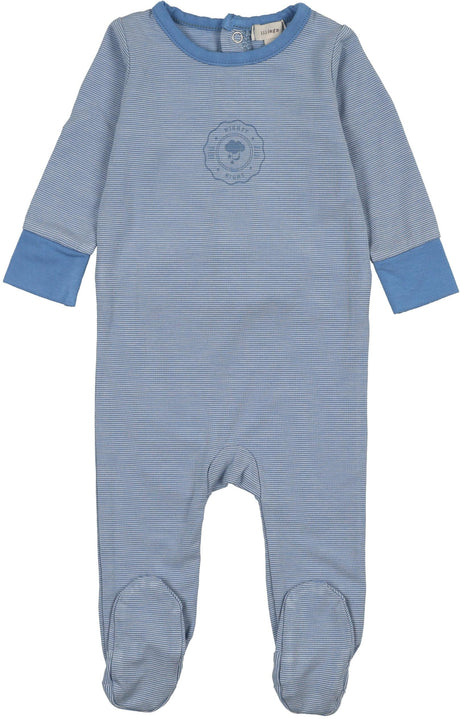Lil Legs Dressy Loungewear Collection Baby Boys Girls Striped Cotton Footie - STFST