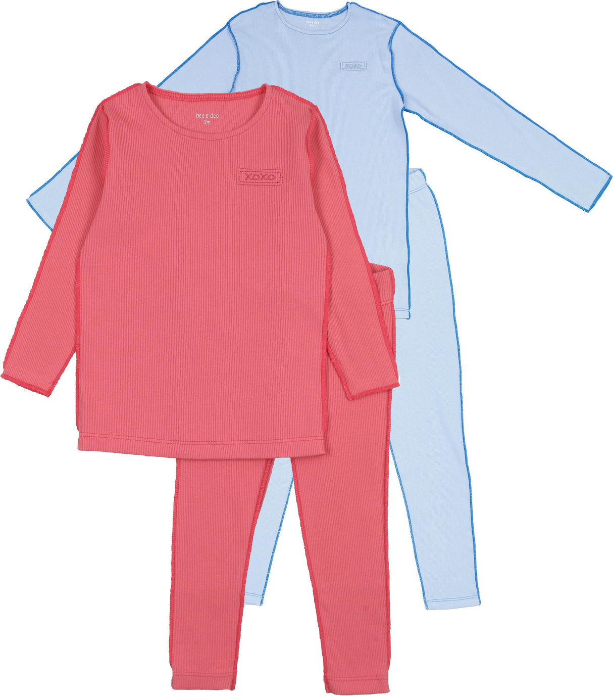 Bee & Dee Boys Girls Ribbed Cotton Pajamas - ICRL