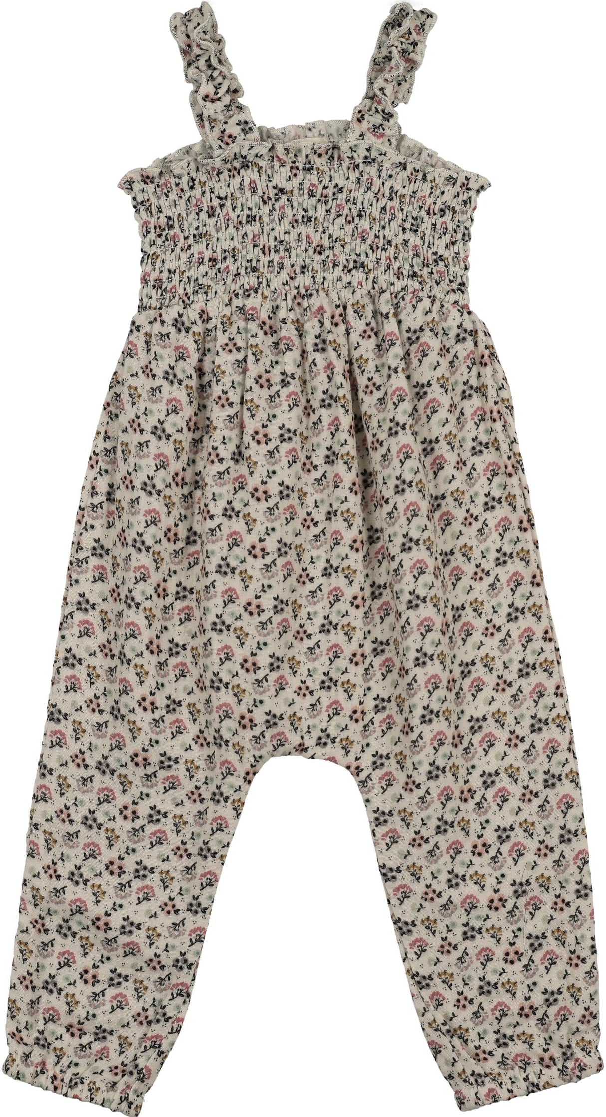 Lil Legs Dressy Loungewear Collection Baby Girls Smocked Bubble Romper - SBRMP