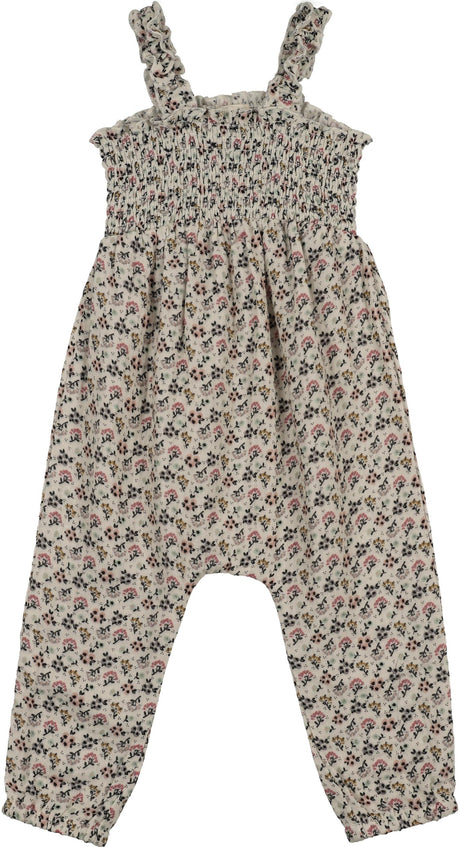 Lil Legs Dressy Loungewear Collection Baby Girls Smocked Bubble Romper - SBRMP