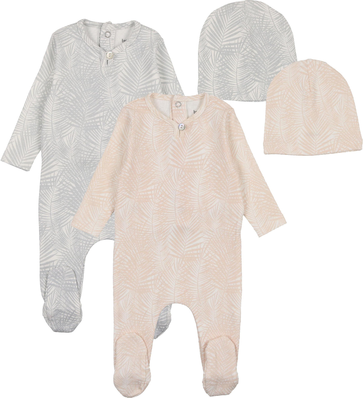 Bee & Dee Baby Boys Girls Tropical Print Cotton Stretchie & Beanie Set - ITP