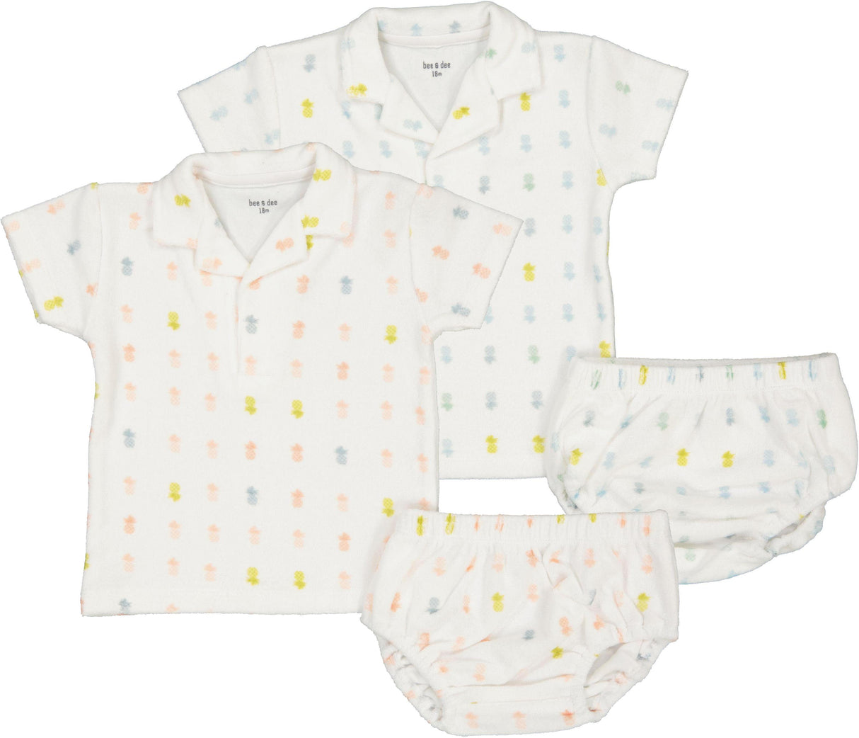 Bee & Dee Baby Boys Girls Pineapple Print Terry Outfit - ITP2