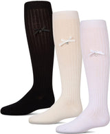 Memoi Girls Fancy Logo Bow Knee Socks - MKF-7214