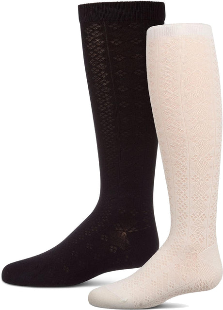 Memoi Girls Tassle Bow Knee Socks - MKF-7218