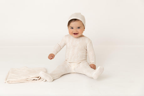 Bee & Dee Baby Boys Girls Tropical Print Cotton Footie & Beanie Set - ITP