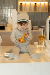 Bee & Dee Baby Boys Girls Modal Varsity Stretchie & Beanie Set - IMV