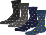 Memoi Boys Lightning Bolt Crew Dress Socks - MK-156