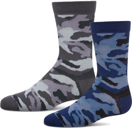 Memoi Boys Camo Crew Dress Socks - MK-157