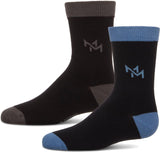 Memoi Boys Overlapped M Crew Dress Socks - MK-193