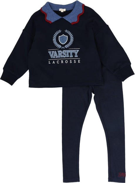 Analogie by Lil Legs Fan Club Collection Baby Girls Sweatshirt Outfit - AF26S520B