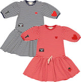 Teela Girls Stripe Applique Dress - 20-060