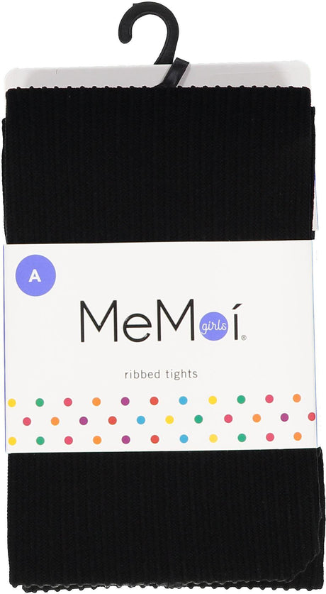 Memoi Girls Ribbed Opaque Tights - MK-209