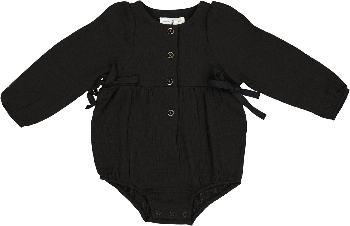 Charlotte & George Baby Girls Woven Romper - WB5CP7258O