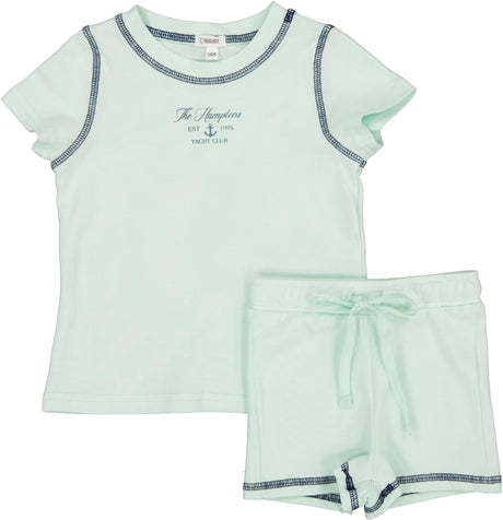 Bonjoy Baby Boys Girls Yacht Club Outfit - BTSS26031SS