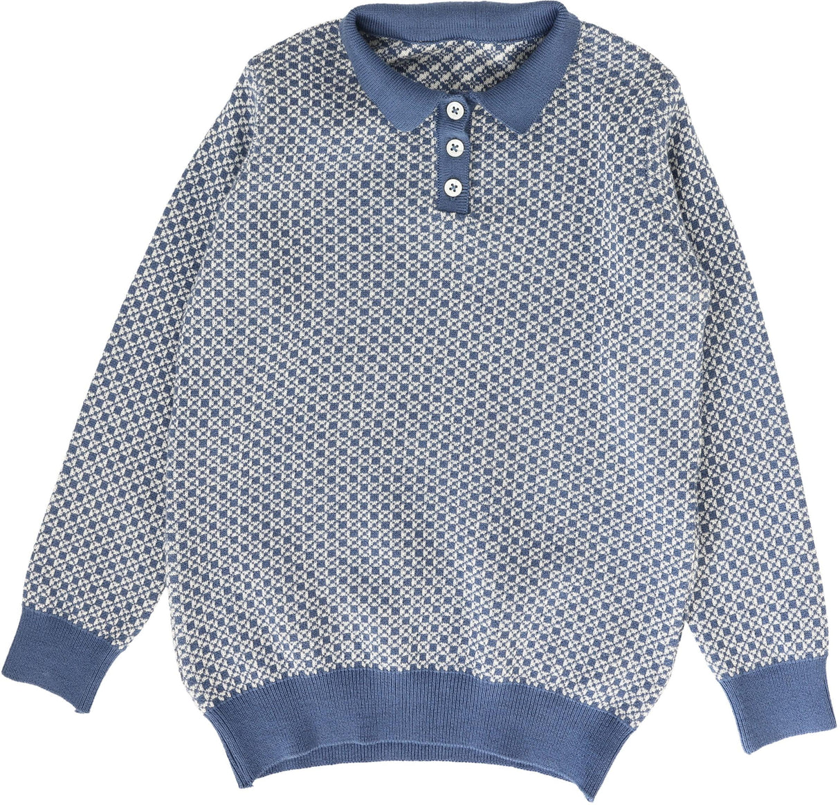 Dried Blue/Cream Print