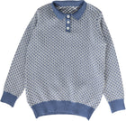 Dried Blue/Cream Print