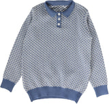 Dried Blue/Cream Print