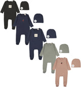 Lil Legs Dressy Loungewear Collection Baby Boys Girls Embroidered Lounge Cotton Footie - ELF