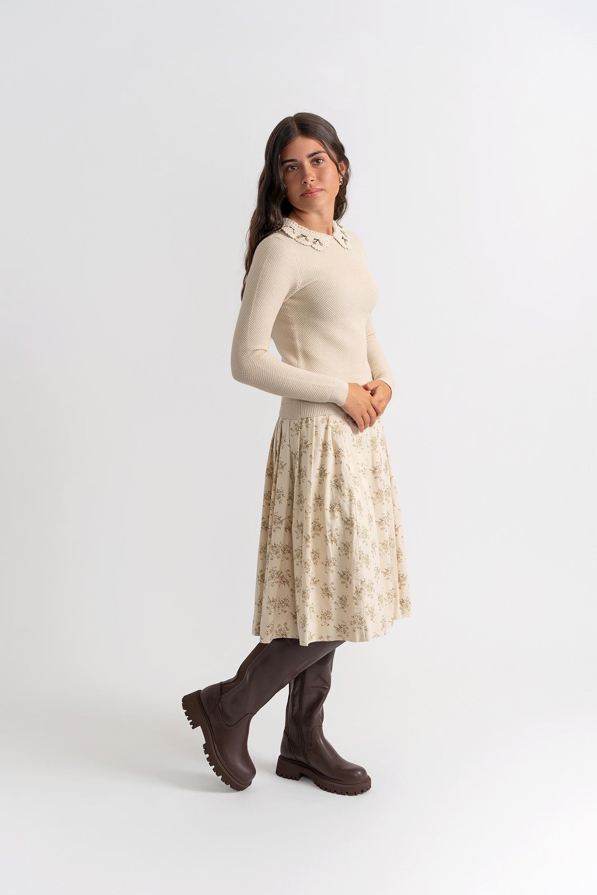 Lola Girls Teens Crochet Collar Outfit - WB5CP7244EG