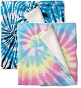 Top Trenz Tie Dye Fuzzy Throw Blanket - BLANK