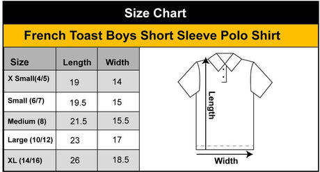 French Toast Boys Short Sleeve Polo Shirt