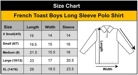 French Toast Boys Long Sleeve Polo Shirt