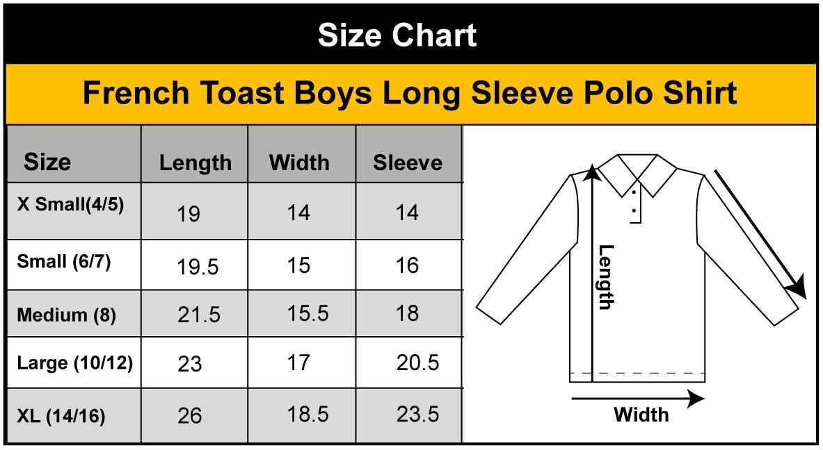 French Toast Boys Long Sleeve Polo Shirt