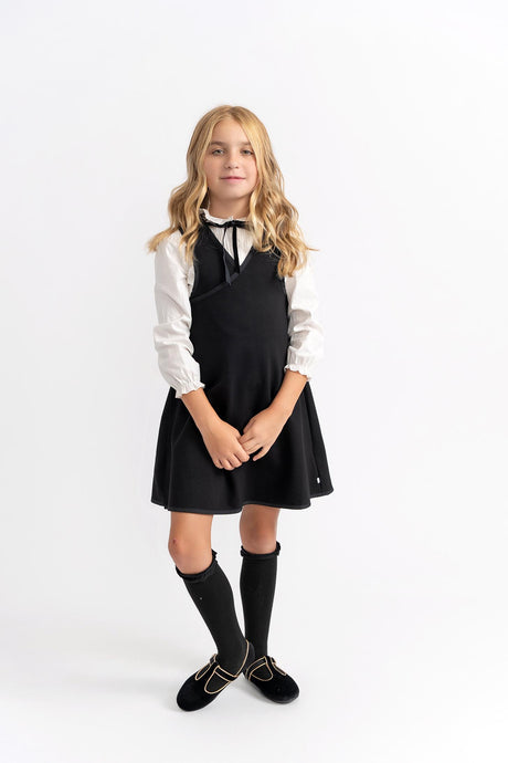 Charlotte & George Girls Ponte Wrap Jumper - WB5CP7241J