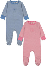Lil Legs Dressy Loungewear Collection Baby Boys Girls Striped Footie - STFST