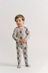 Lola Baby Boys Girls Ribbed Printed Cotton Stretchie - WB5CP7220R