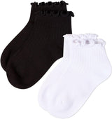 Memoi Girls Ruffle Mid-Cut Crew Socks 3 Pack - MK-559