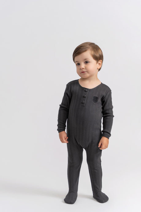 Whipped Cocoa Baby Boys Girls Pointelle Cotton Stretchie - WB5CY2813