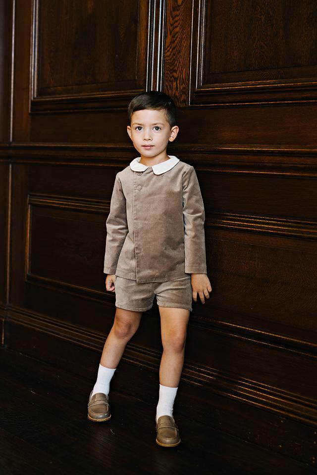 Analogie by Lil Legs Occasion Wear Collection Boys Velvet Dress Shorts - AF26S814