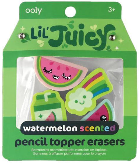 ooly Lil Juicy Scented Pencil Topper Eraser - 4 Pack