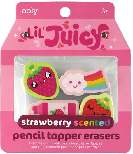 ooly Lil Juicy Scented Pencil Topper Eraser - 4 Pack