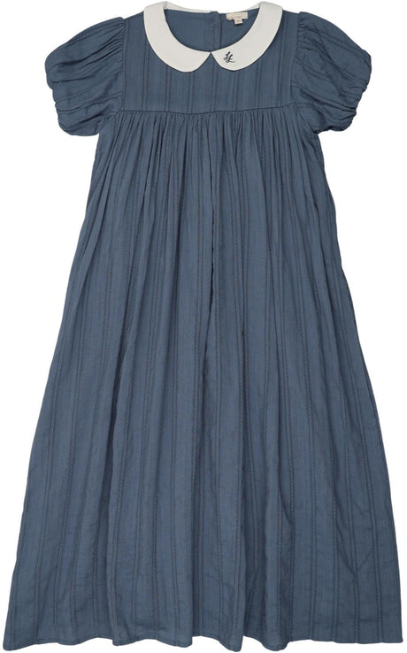 Lil Legs Dressy Loungewear Collection Girls Embroidered Collar Short Sleeve Robe - ECMS