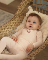 MiniMoi by Memoi Baby Girls Flower Cotton Footie - IAA09994