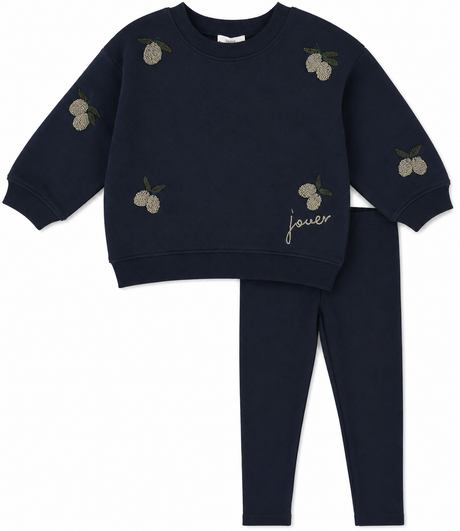 Lil Legs Wardrobe Staples Collection Baby Boys Olive Patch Sweatshirt Outfit - AF26TP409