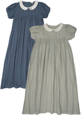 Lil Legs Dressy Loungewear Collection Girls Embroidered Collar Short Sleeve Robe - ECMS