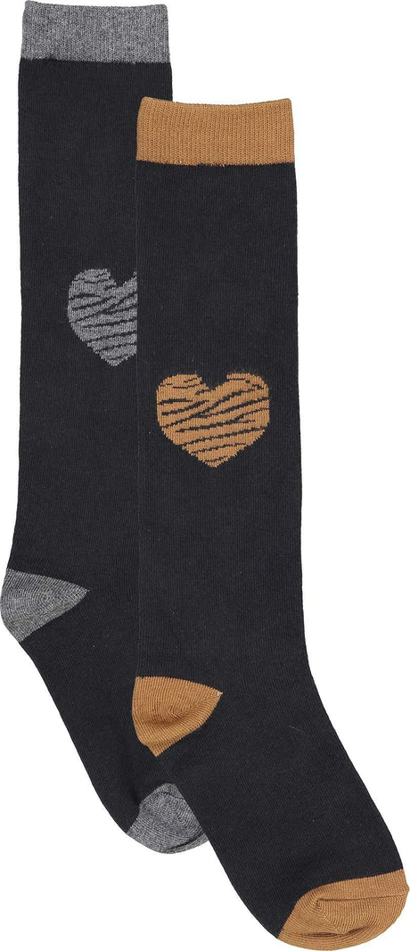 Zubii Girls Zebra Heart Knee Socks - 694