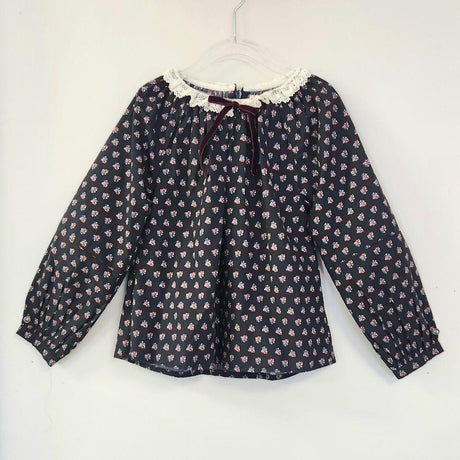 Analogie by Lil Legs Home Garden Collection Girls Lace Trim Collared Blouse - AF26T726