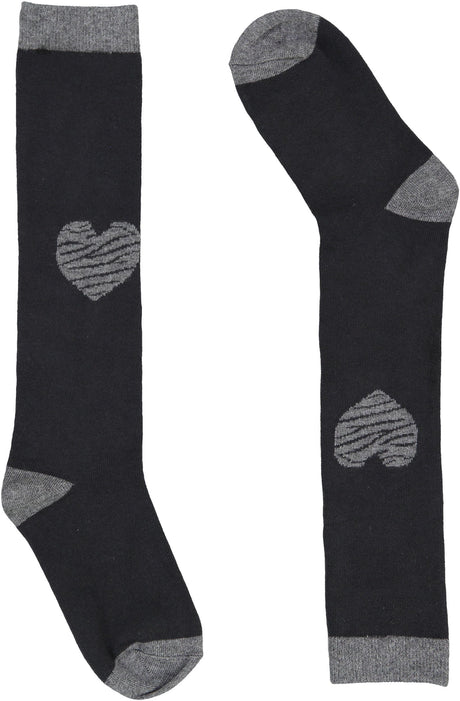 Zubii Girls Zebra Heart Knee Socks - 694