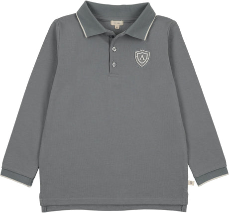 Lil Legs Wardrobe Staples Collection Boys Long Sleeve Logo Polo Shirt - WSLPL