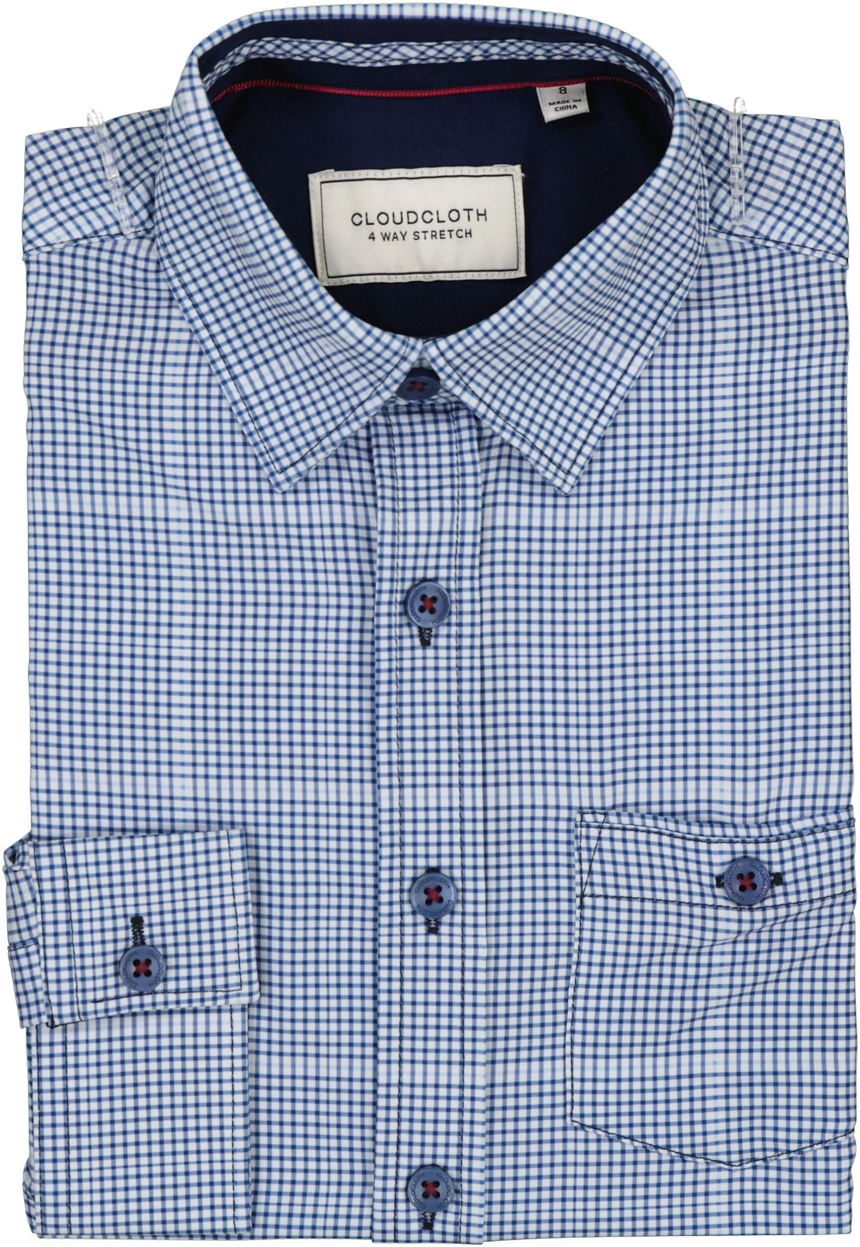 Cloudcloth Boys 4 Way Stretch Long Sleeve Dress Shirt SH9832 ShirtStop