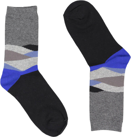 Zubii Mens Mixed Wave Color Block Dress Socks - 639