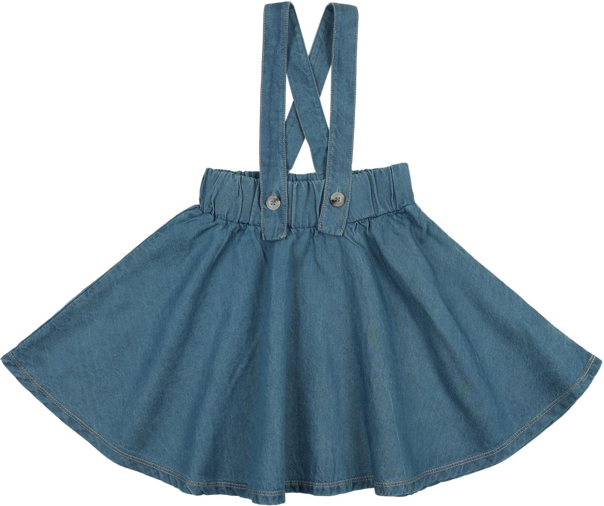 Lil Legs Denim Tencel Collection Girls Suspender Skirt