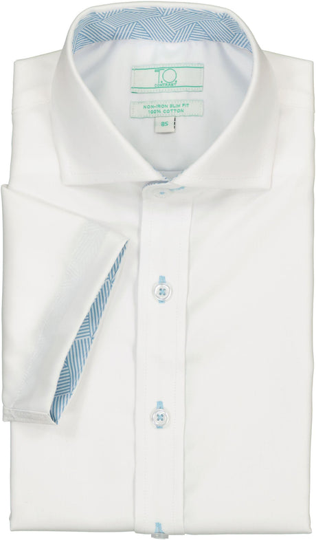 T.O. Collection Boys Short Sleeve Dress Shirt with Contrast - Spring 2026