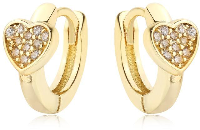 Tiny Gem Girls Heart Huggie Earring - TG3003
