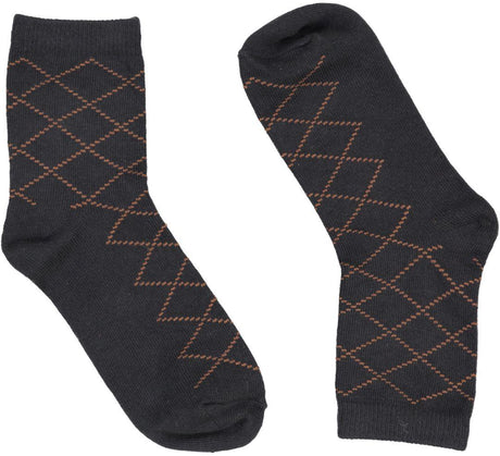 Zubii Boys Diamond Cut Crew Dress Socks - 628