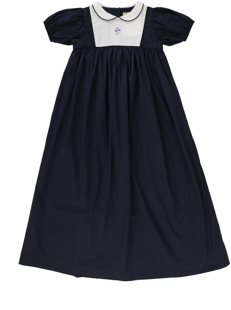 Lil Legs Dressy Loungewear Collection Girls Short Sleeve Bib Maxi Robe - BMXS